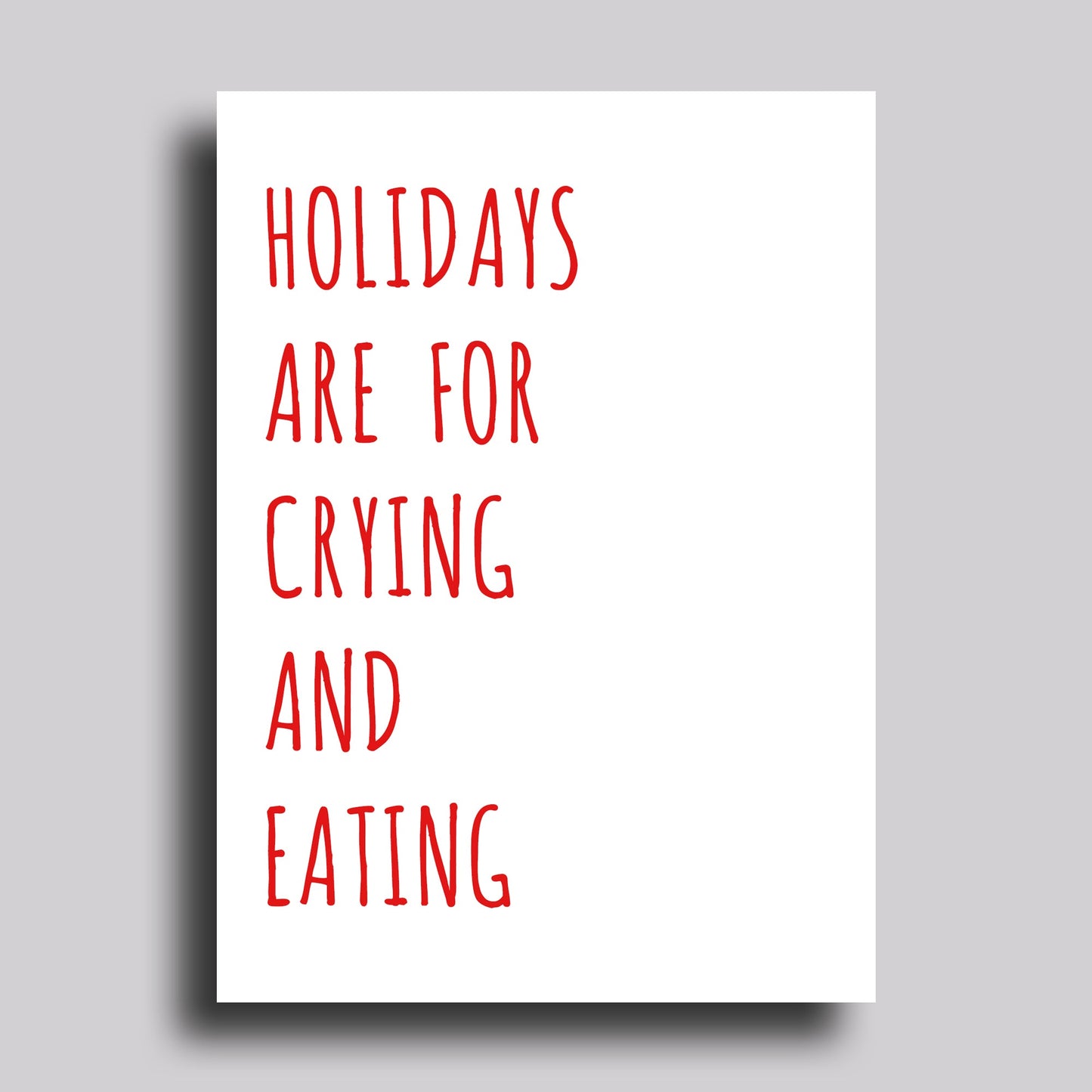 Crying & Eating Greeting Card Holidays Christmas
