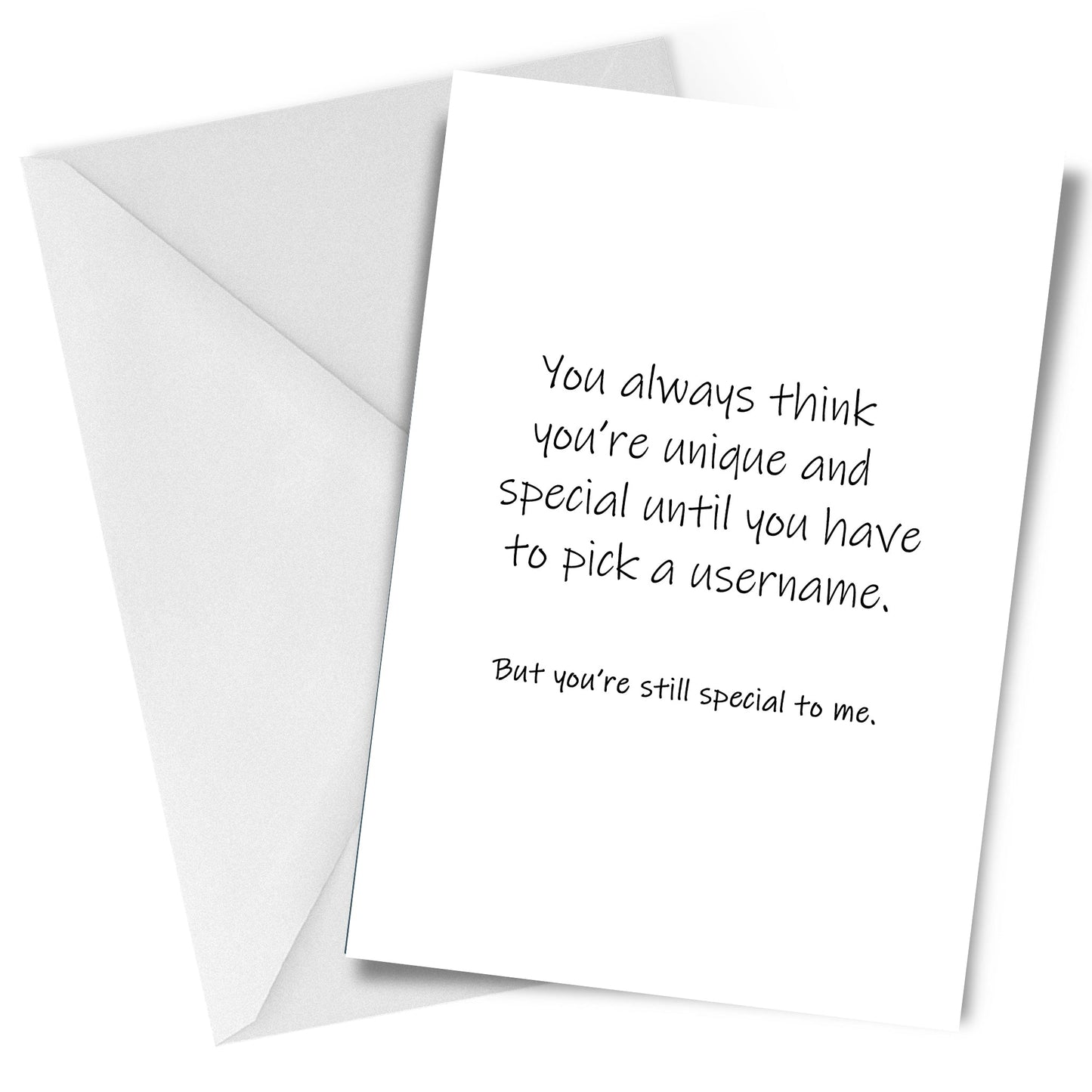 Username Greeting Card CLEARANCE