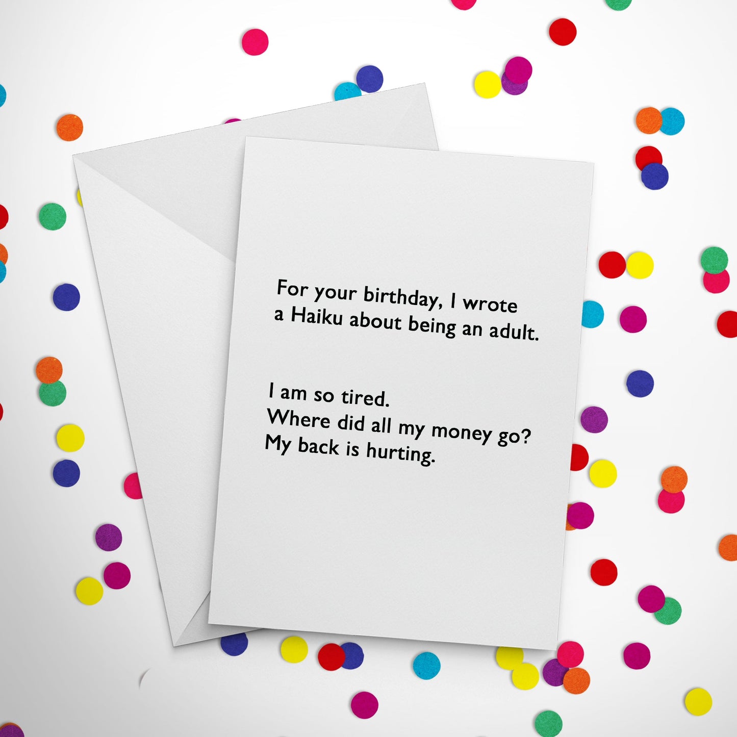 Birthday Haiku Greeting Card CLEARANCE