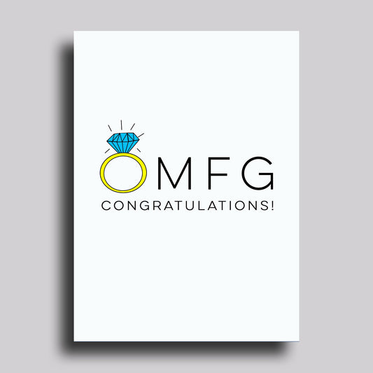 OMFG Greeting Card Marriage Wedding