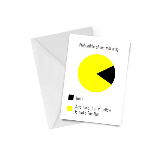 Probability of Maturing Greeting Card PacMan CLEARANCE