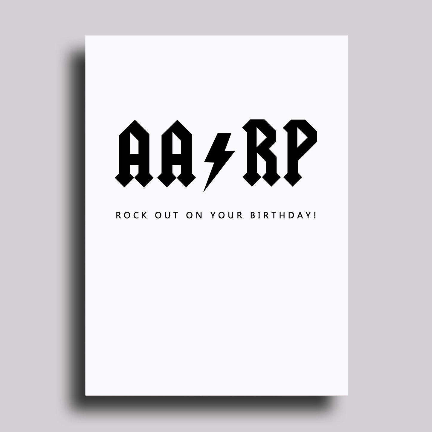 AARP AC/DC Greeting Card Birthday