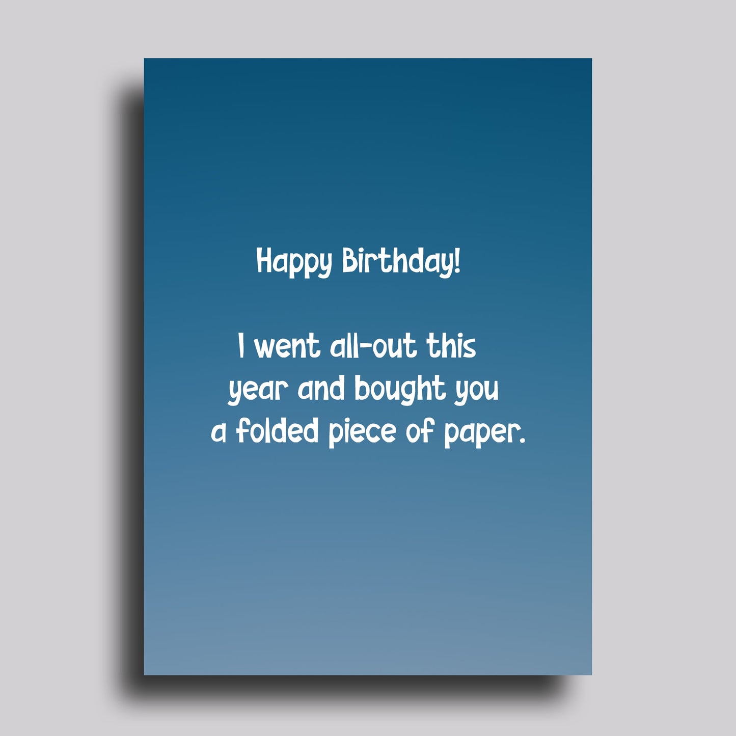 Folded Piece of Paper Greeting Card