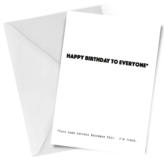 Happy Birthday to Everyone Card CLEARANCE