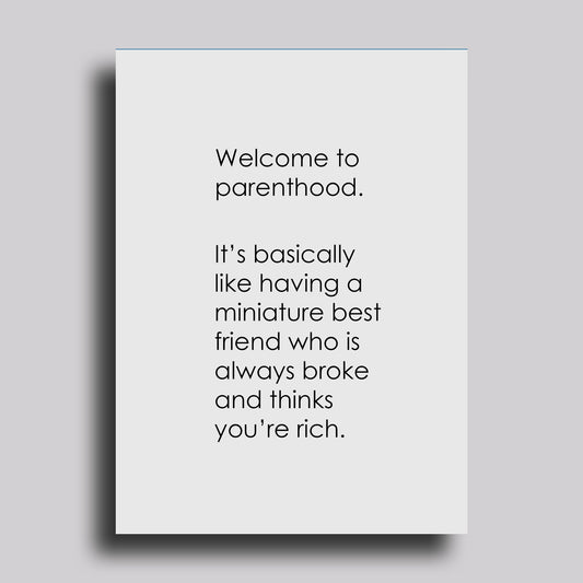 Miniature Best Friend Greeting Card Parenthood Maternity Newborn