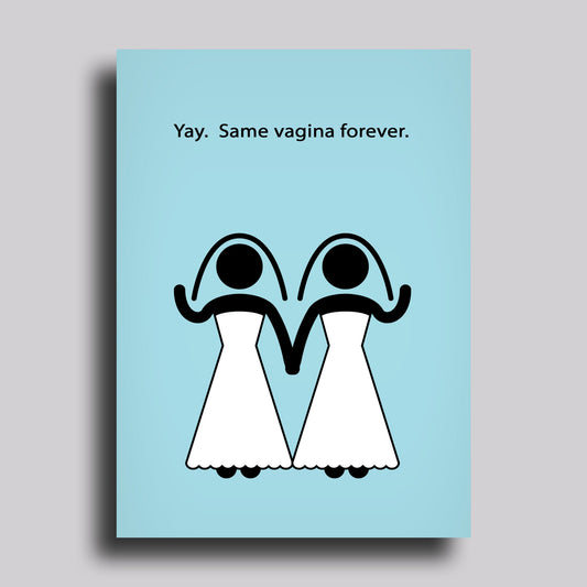 Same Vagina Forever Alternative Greeting Card Marriage