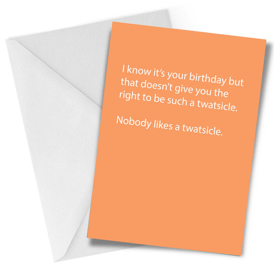 Twatsicle Greeting Card Birthday CLEARANCE