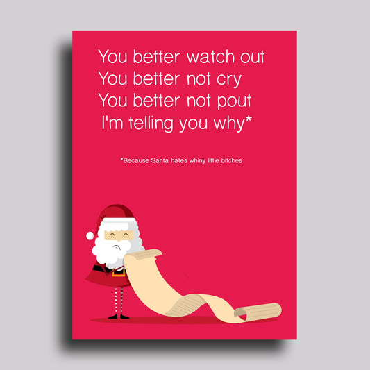 You Better Watch Out Christmas Greeting Card